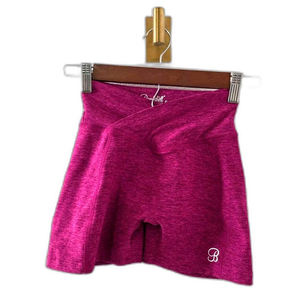 Bombshell Sportswear Tiny Waist Shorts Fuchsia Small